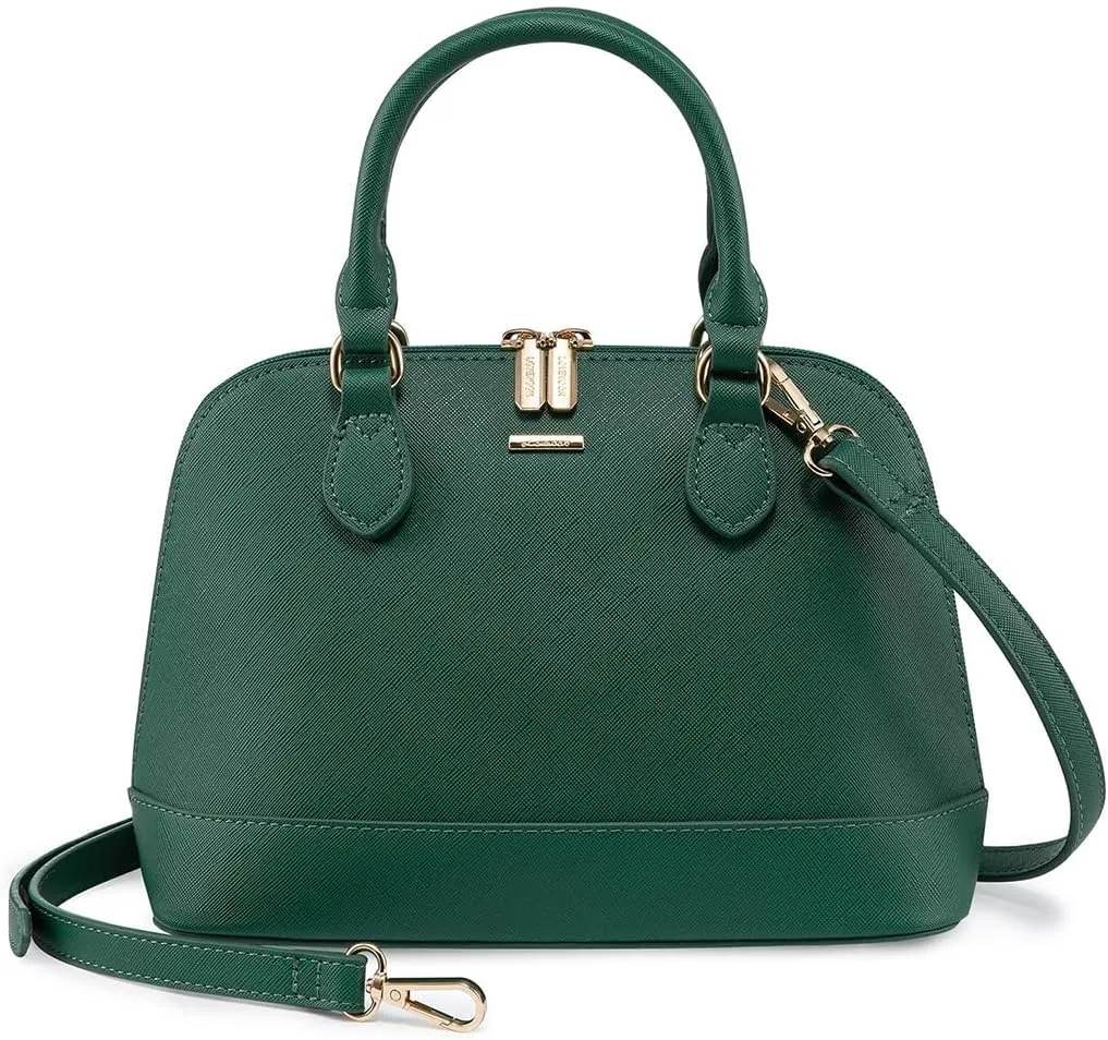 LOVEVOOK Purse for Women Small Crossbody Bags Classic Double Zip Top Handle Dome Satchel Bag