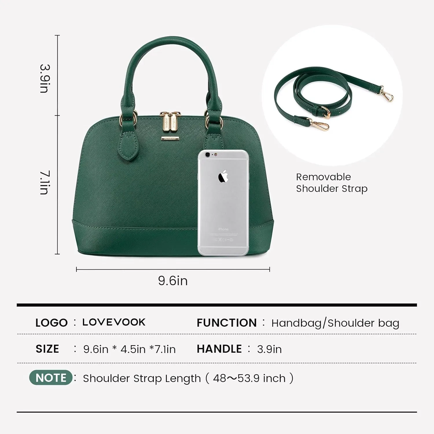 LOVEVOOK Purse for Women Small Crossbody Bags Classic Double Zip Top Handle Dome Satchel Bag
