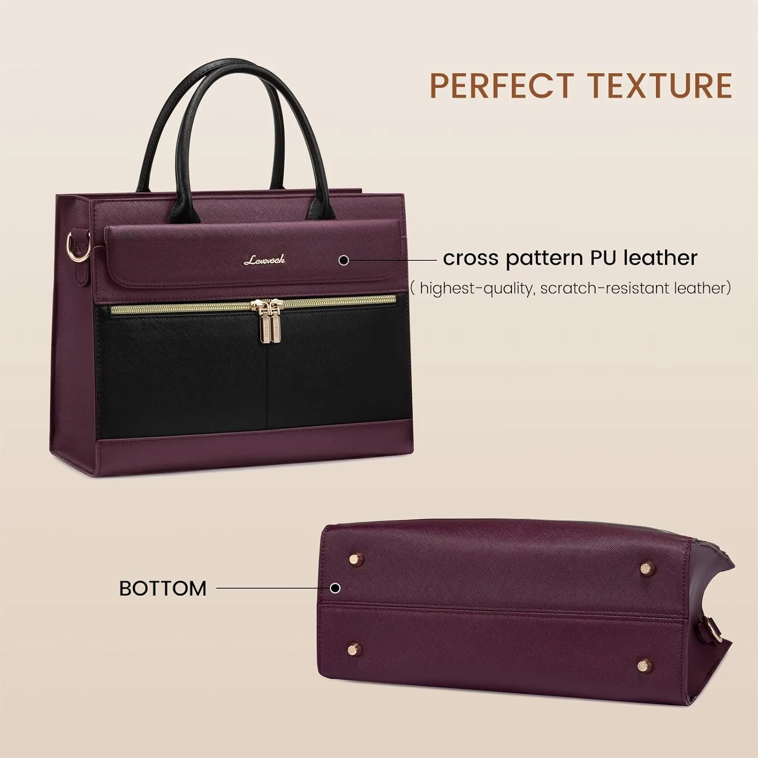 LOVEVOOK Purses and Handbags for Women,Leather Shoulder Bag Black Purse Tote,Satchel Crossbody Bags Top Handle for Ladies