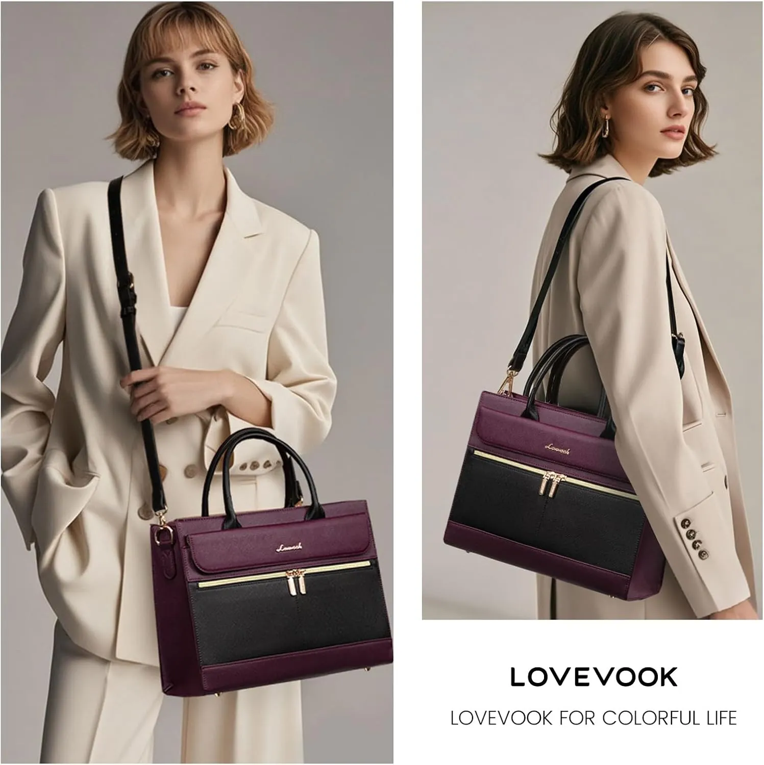 LOVEVOOK Purses and Handbags for Women,Leather Shoulder Bag Black Purse Tote,Satchel Crossbody Bags Top Handle for Ladies