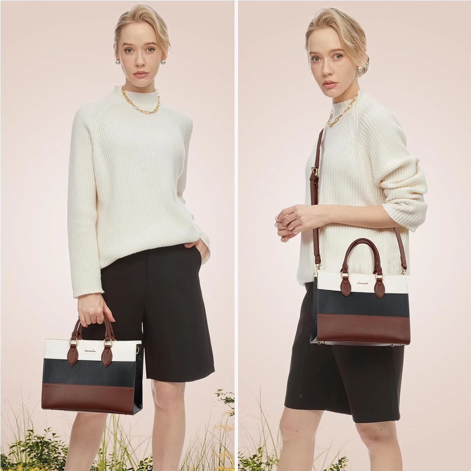 LOVEVOOK Purses for Women, Fashion Handbags for Women, Tote Bag PU Leather Shoulder Bag Top Handle Satchel for Lady