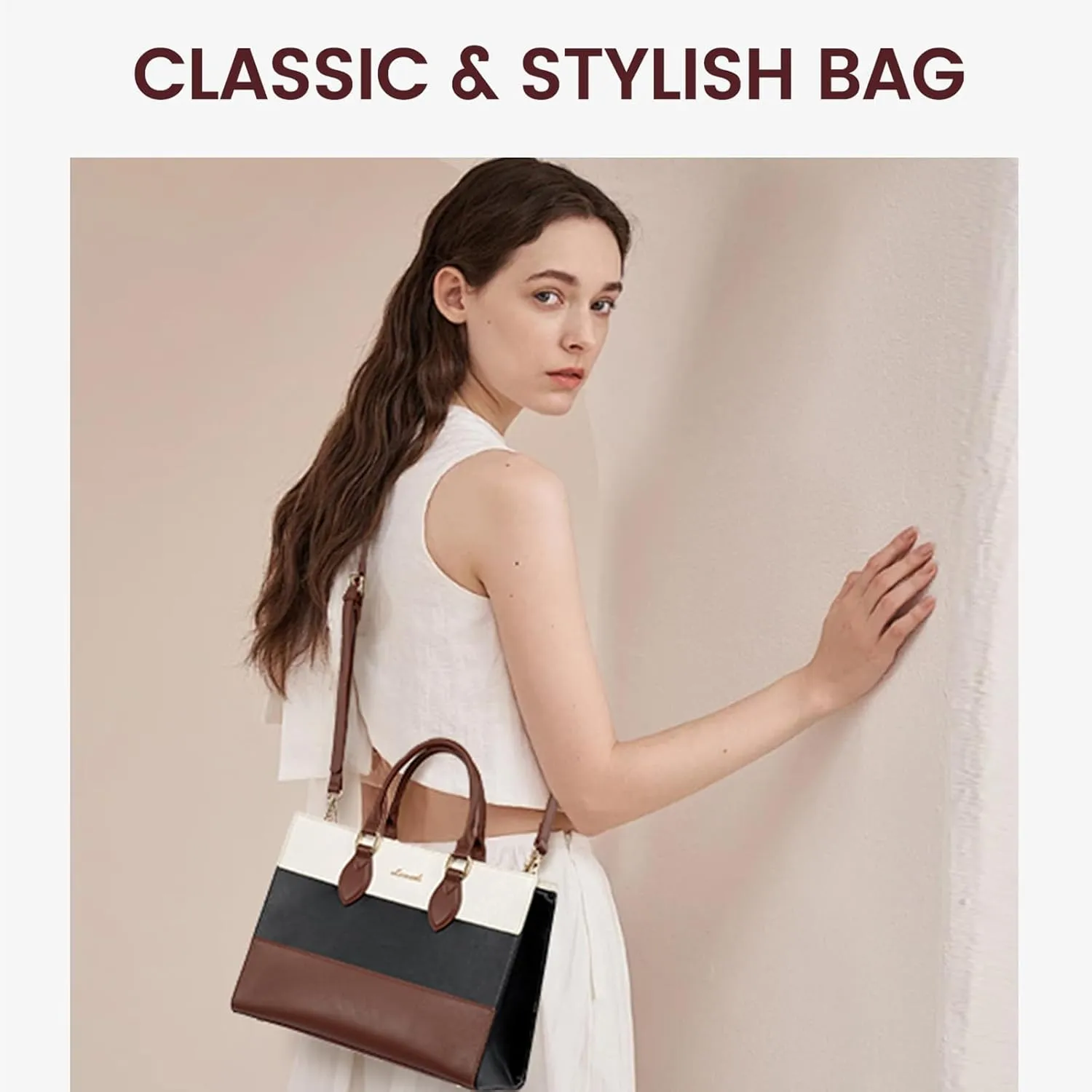 LOVEVOOK Purses for Women, Fashion Handbags for Women, Tote Bag PU Leather Shoulder Bag Top Handle Satchel for Lady