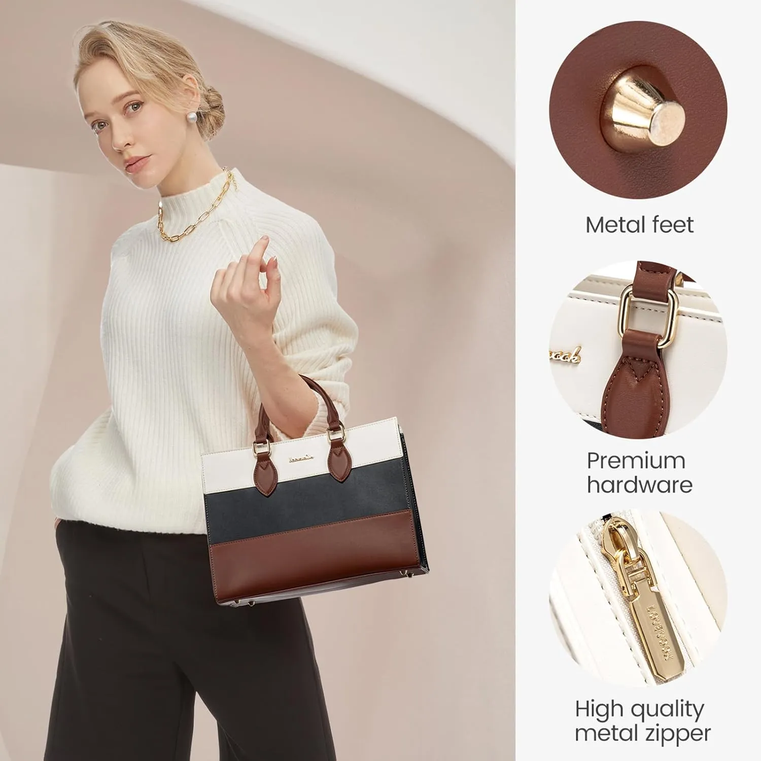 LOVEVOOK Purses for Women, Fashion Handbags for Women, Tote Bag PU Leather Shoulder Bag Top Handle Satchel for Lady