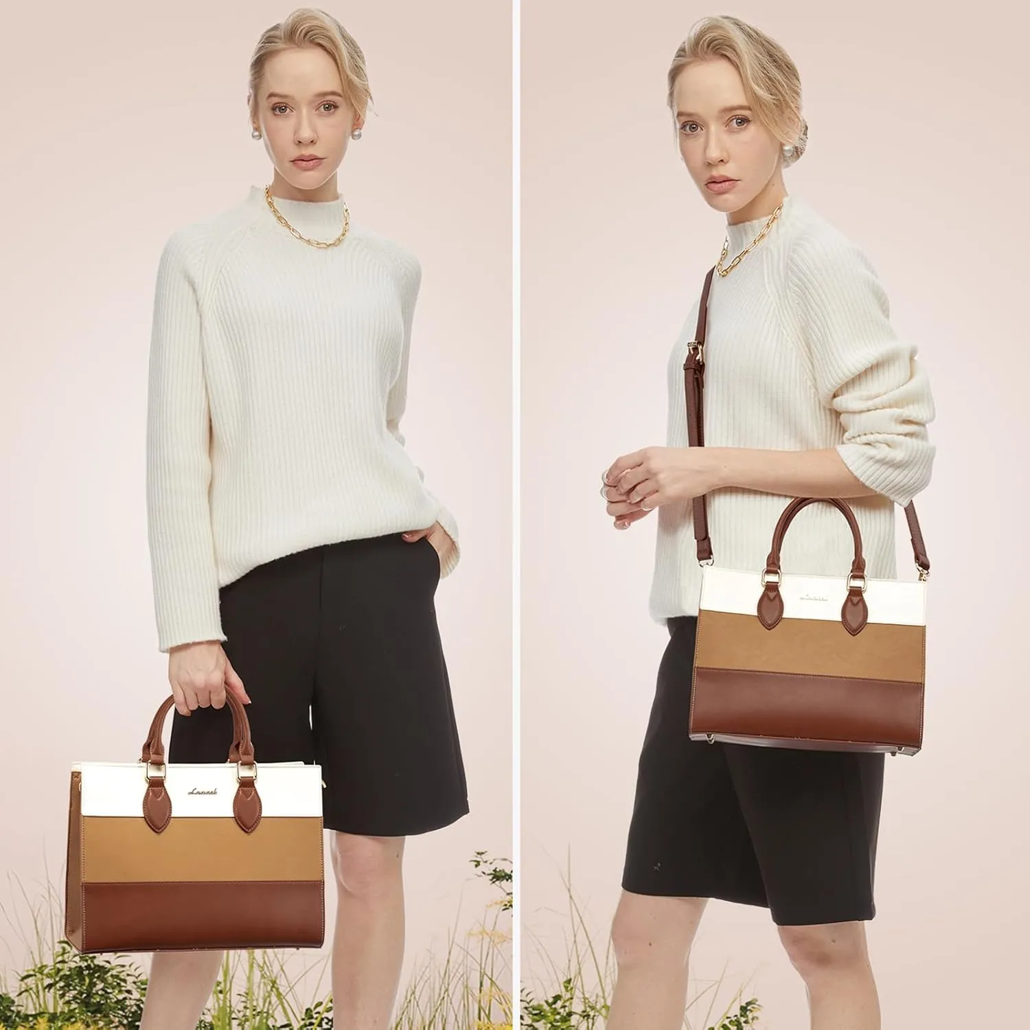 LOVEVOOK Purses for Women, Fashion Handbags for Women, Tote Bag PU Leather Shoulder Bag Top Handle Satchel for Lady