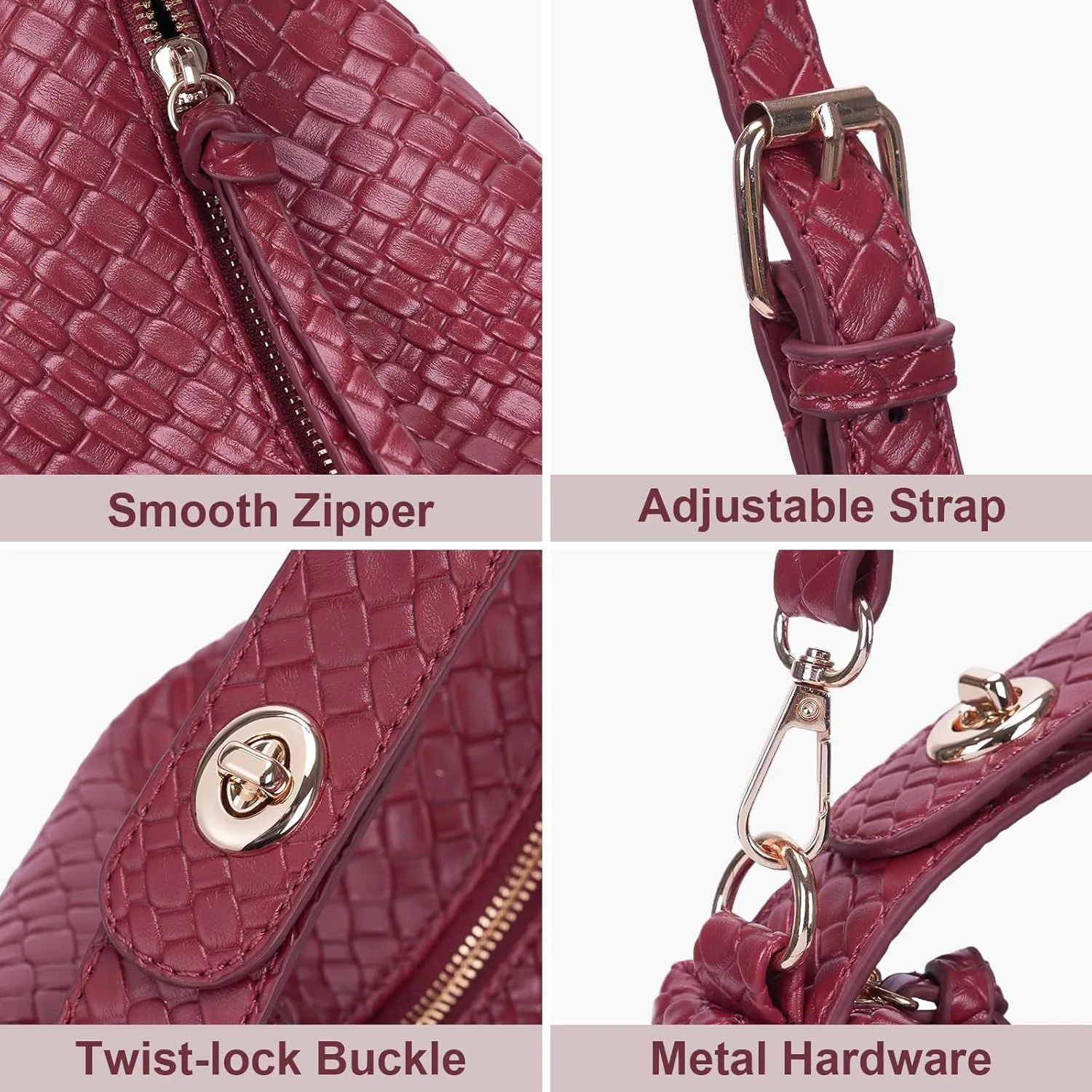 Lushandy Leather Hobo Bags for Women, Slouchy Tote Bag Top Handle Crossbody Purse Vegen Shoulder Handbag