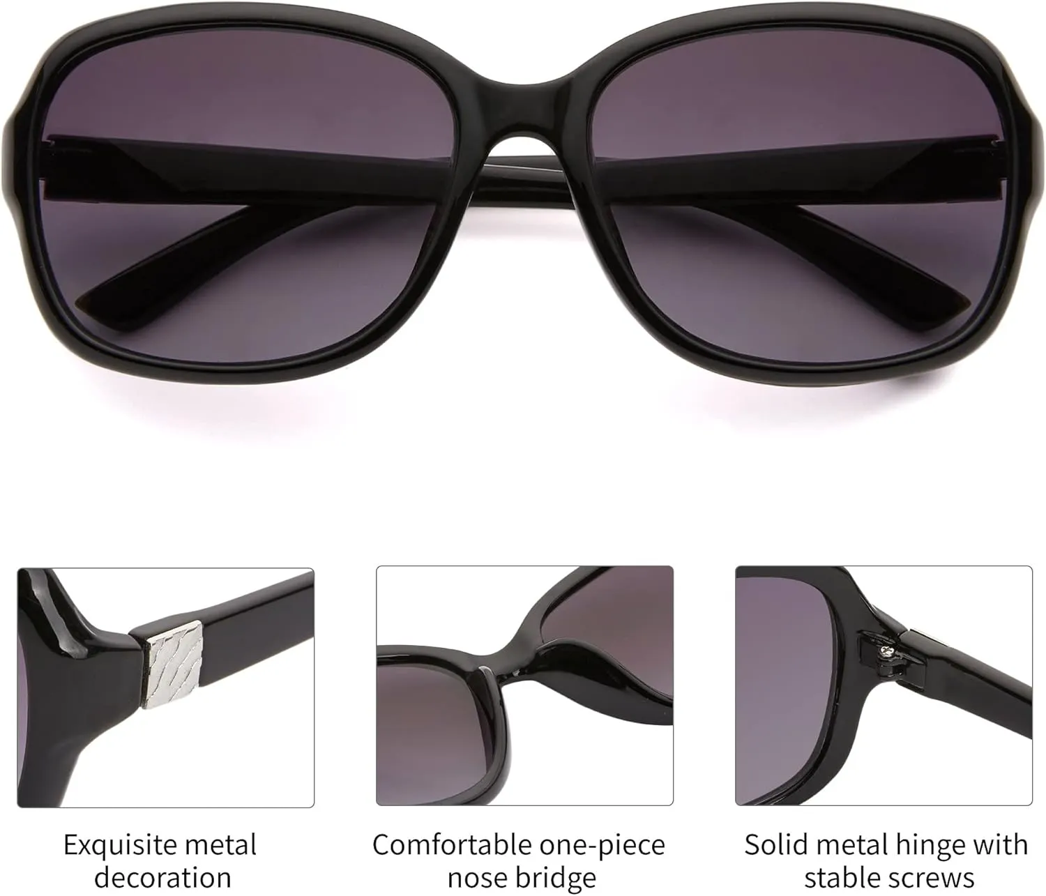 Madison Avenue 2 Pack Classic Vintage Sunglasses for Women Men,Fashion Sun Shades Glasses with UV400 Protection