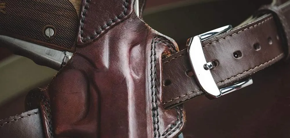 Magpul Tejas Gun Belt "El Original" 1.5 Inch Concealed Carry CCW Bullhide Leather and Reinforced Polymer Gun Belt