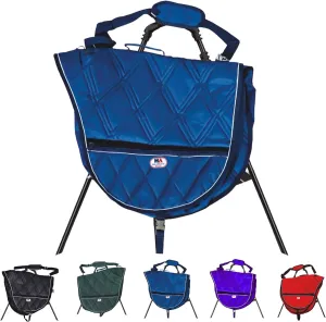 Majestic Ally 1000D Nylon Reflective English Saddle Carry Bag (Navy)