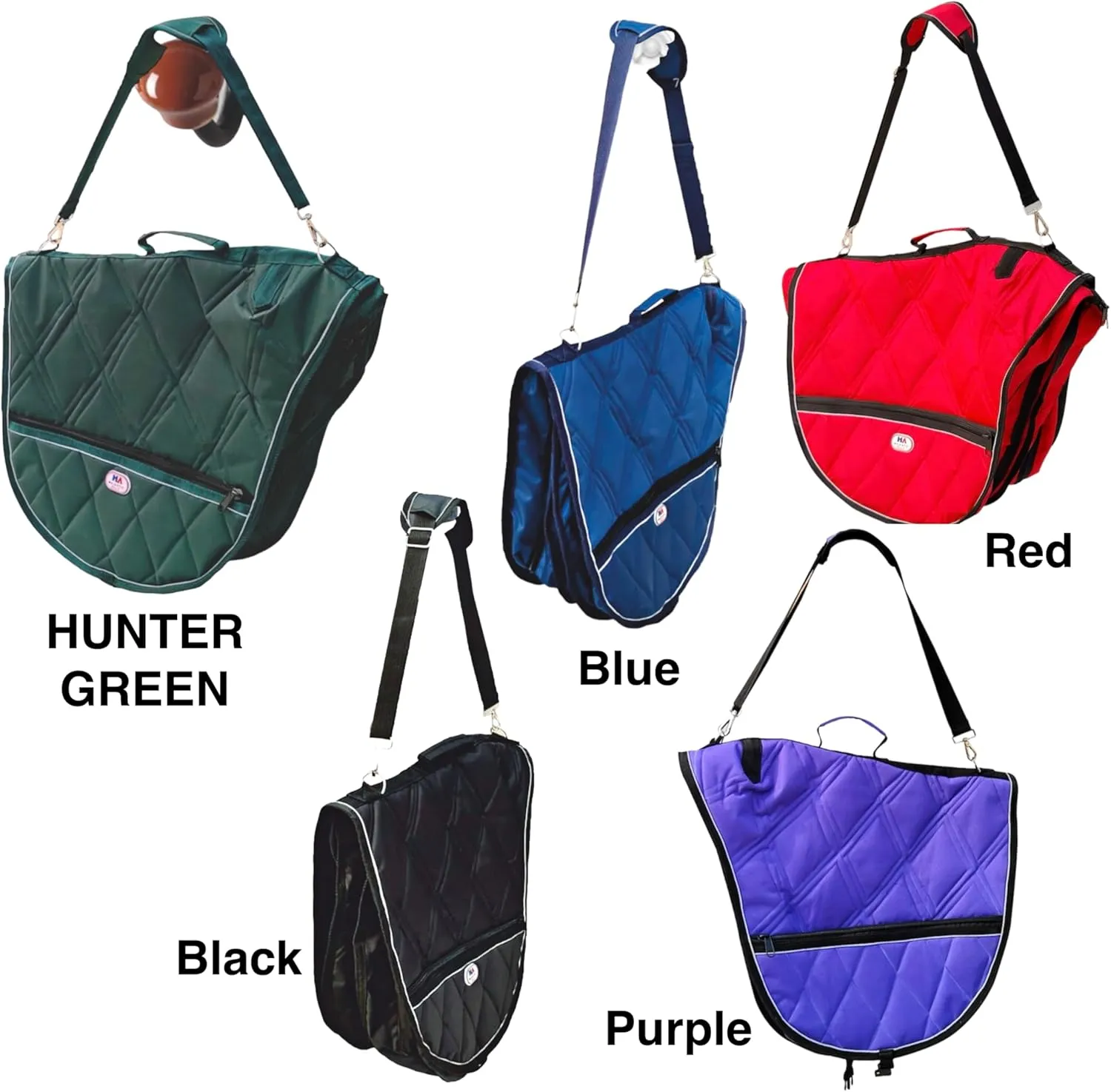 Majestic Ally 1000D Nylon Reflective English Saddle Carry Bag (Navy)