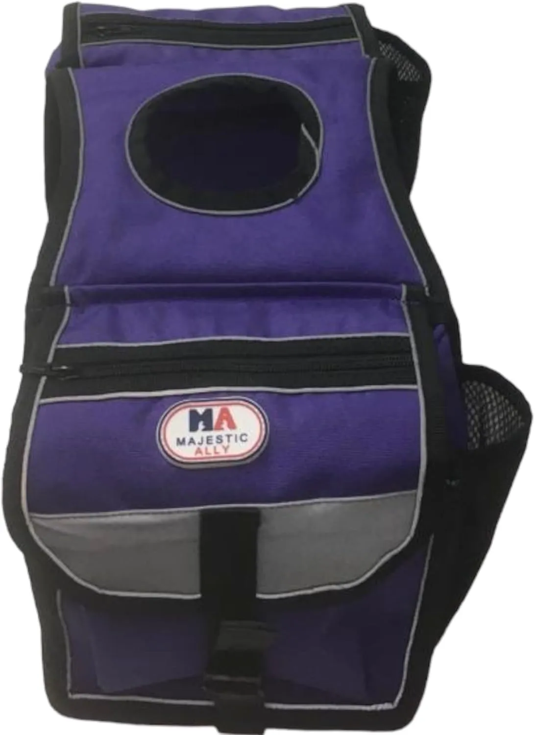 Majestic Ally Horn Bag, Nylon Insulated Padded Reflective Pockets,Two Water Bottle, Camera/Cell Phone Pocket, Horn Bag (Purple)