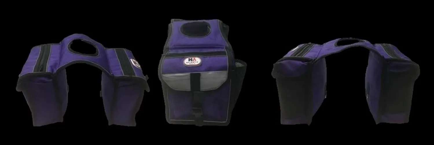 Majestic Ally Horn Bag, Nylon Insulated Padded Reflective Pockets,Two Water Bottle, Camera/Cell Phone Pocket, Horn Bag (Purple)