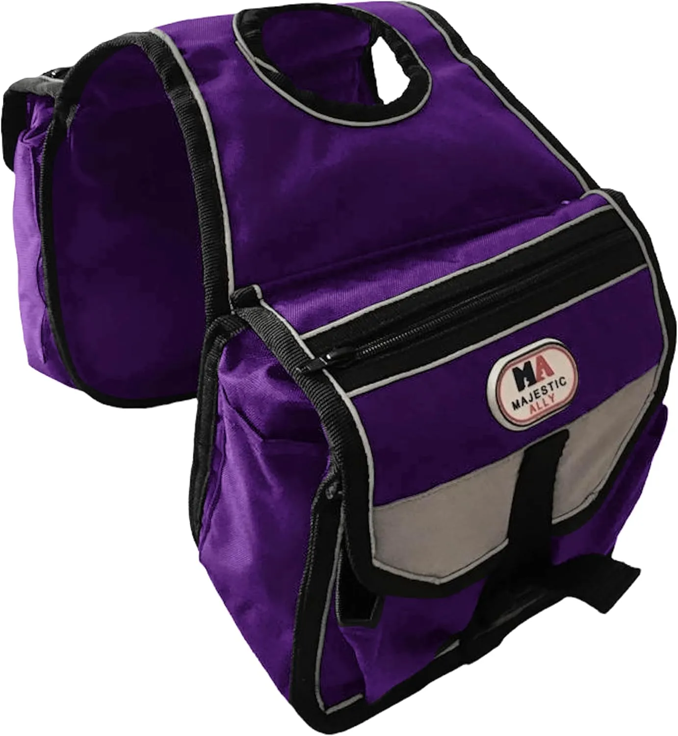 Majestic Ally Horn Bag, Nylon Insulated Padded Reflective Pockets,Two Water Bottle, Camera/Cell Phone Pocket, Horn Bag (Purple)