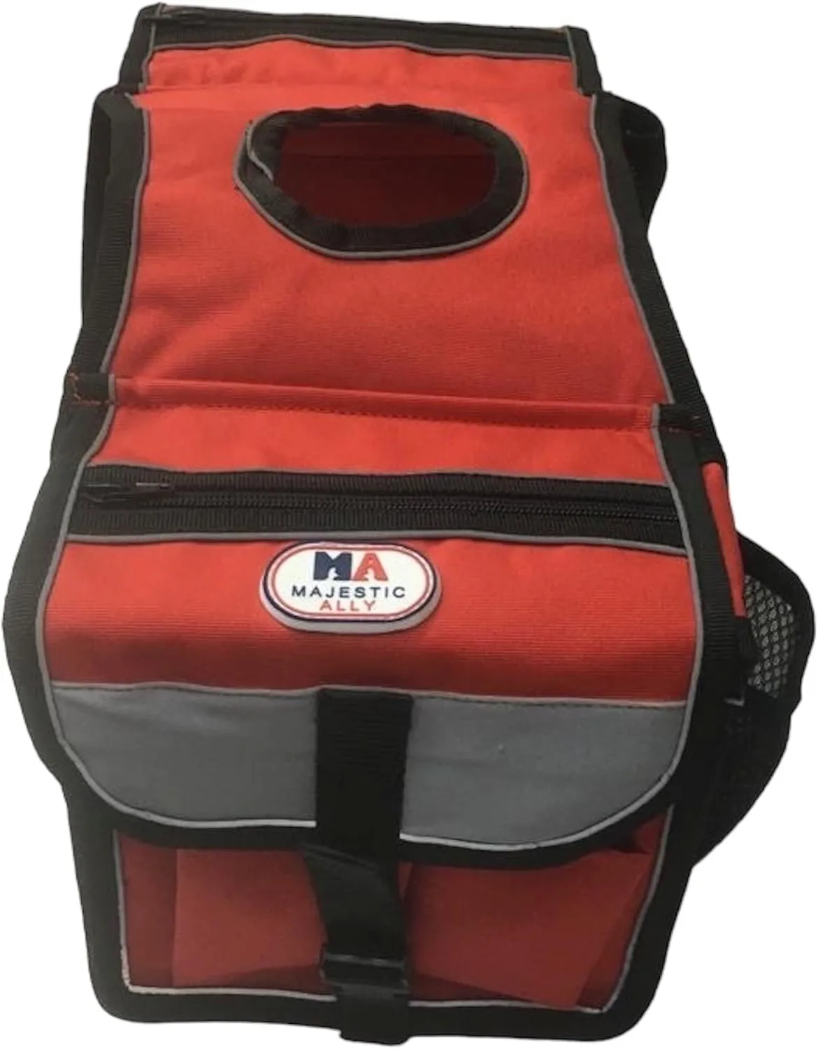 Majestic Ally Horn Bag, Nylon Insulated Padded Reflective Pockets,Two Water Bottle, Camera/Cell Phone Pocket, Horn Bag (Red)