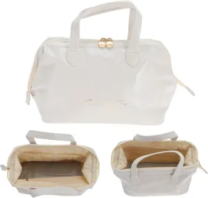 Makeup Bag, Large Capacity PU Travel Cosmetic Bag for Women, Toiletry Bag, Waterproof and Durable Make Up Bag with Multiple Compartments, Beige