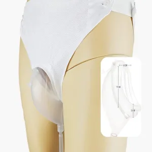 Male Urinal Bag Pee Bag Portable Wearable Men's Urinal Elastic Waistband Toilet Elastic Waistband Urine Replacement Collector (Ms)