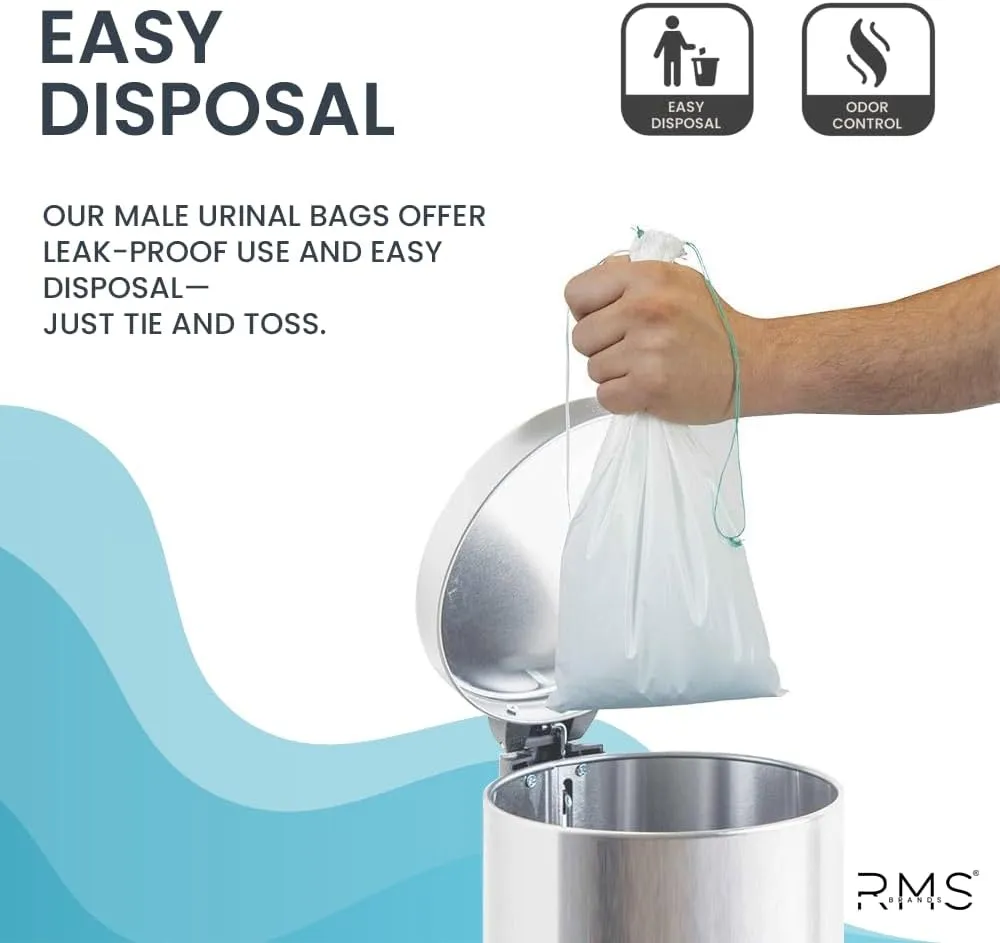 Male Urinal Bags, Medical Grade with High Absorbency, Convert Liquid to Gel, Odor Control, and Easy Disposal, Travel Urinal for Men (40 Bags)