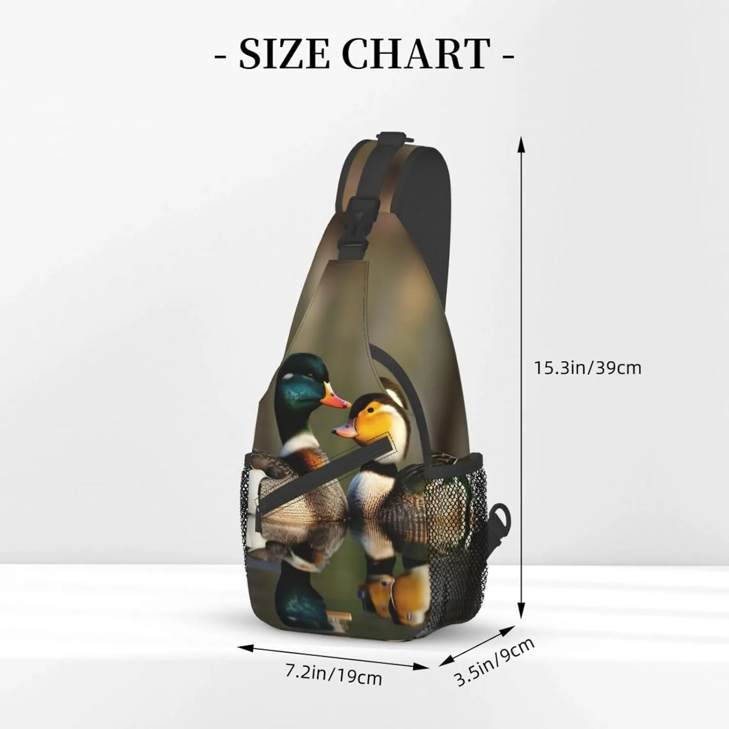 Mallard Ducks High Storage Capacity Chest Bag Diagonally Sling Backpack Crossbody Shoulder Bag For Men Women