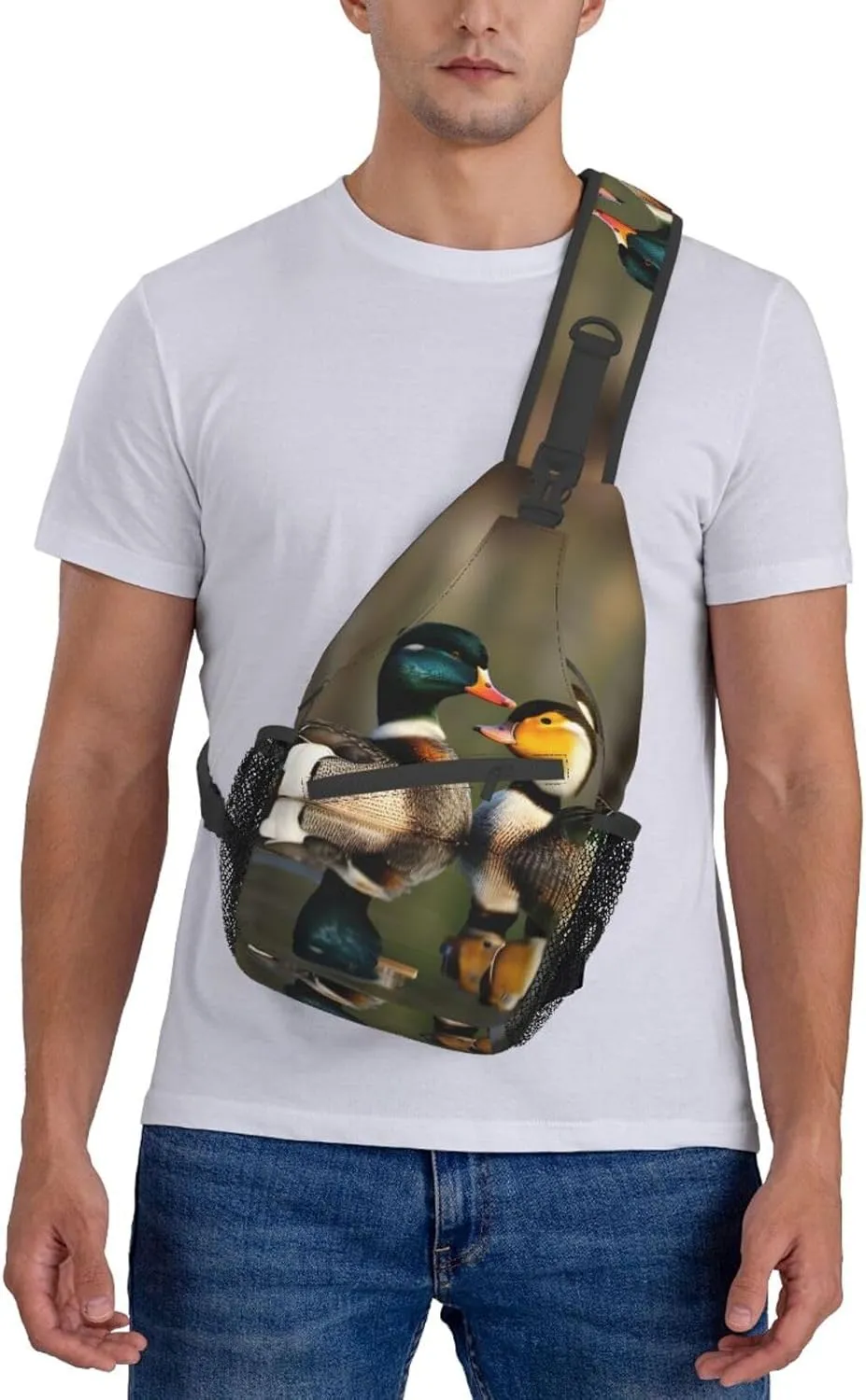 Mallard Ducks High Storage Capacity Chest Bag Diagonally Sling Backpack Crossbody Shoulder Bag For Men Women
