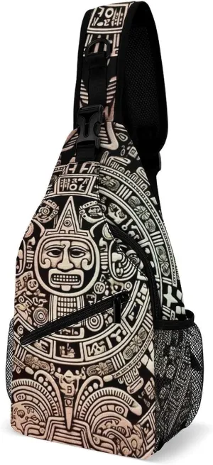 Mayan Calendar End Of The World Crossbody Sling Bag for Men Hiking Backpack Travel Chest Bag Man Purse Shoulder Bags Daypack