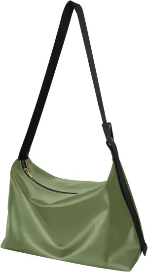 MCHIVER Hobo Shoulder Bag for Women Men PU Leather Crossbody Bag Slouchy Tote Handbags for Working Shopping Traveling