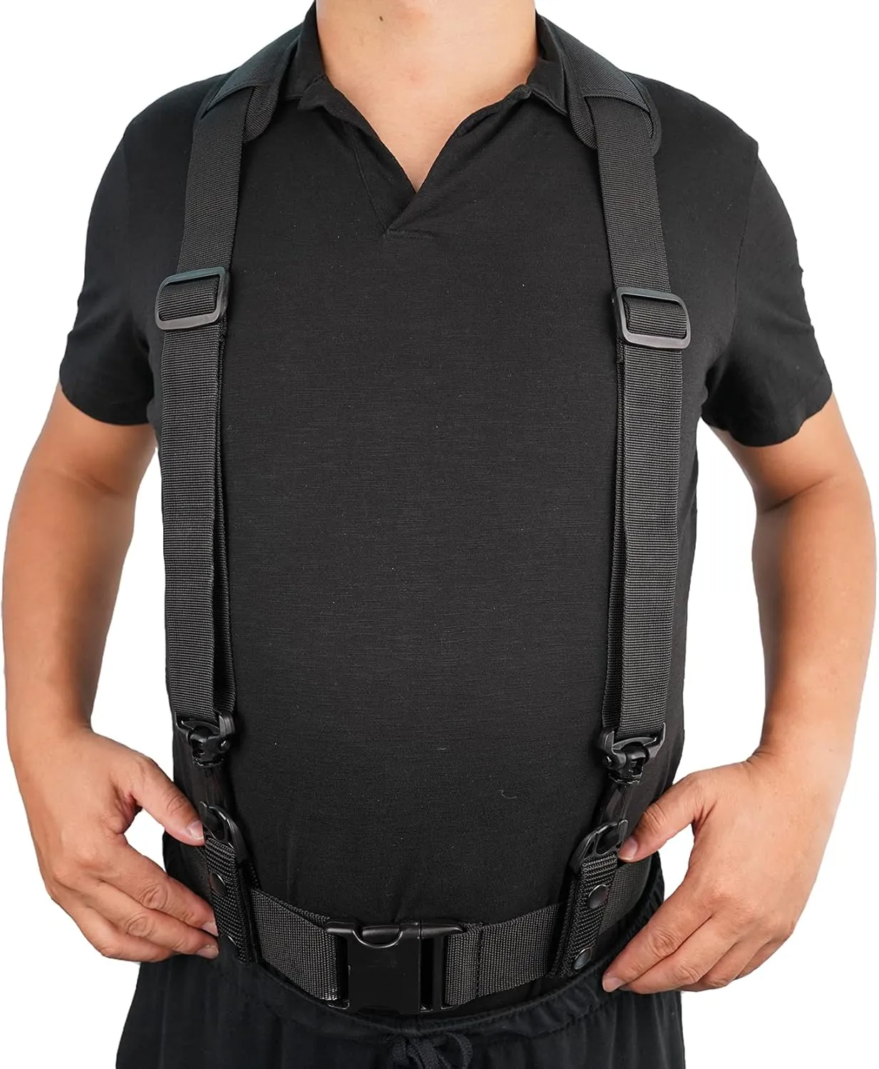 MELOTOUGH Tactical Suspenders Duty Belt Police Suspenders for Law Enforcement Belt with Padded Adjustable Shoulder