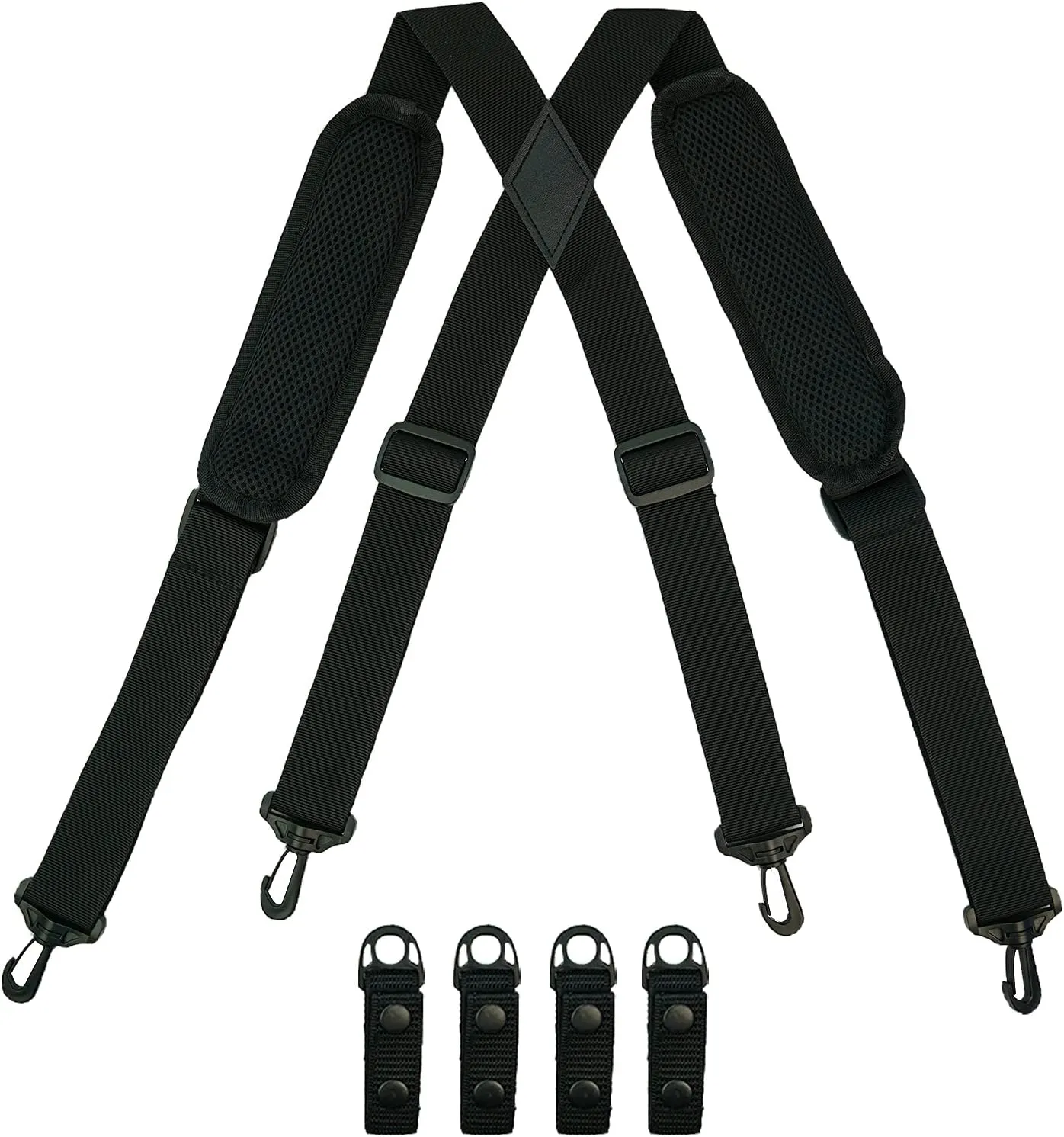 MELOTOUGH Tactical Suspenders Duty Belt Police Suspenders for Law Enforcement Belt with Padded Adjustable Shoulder