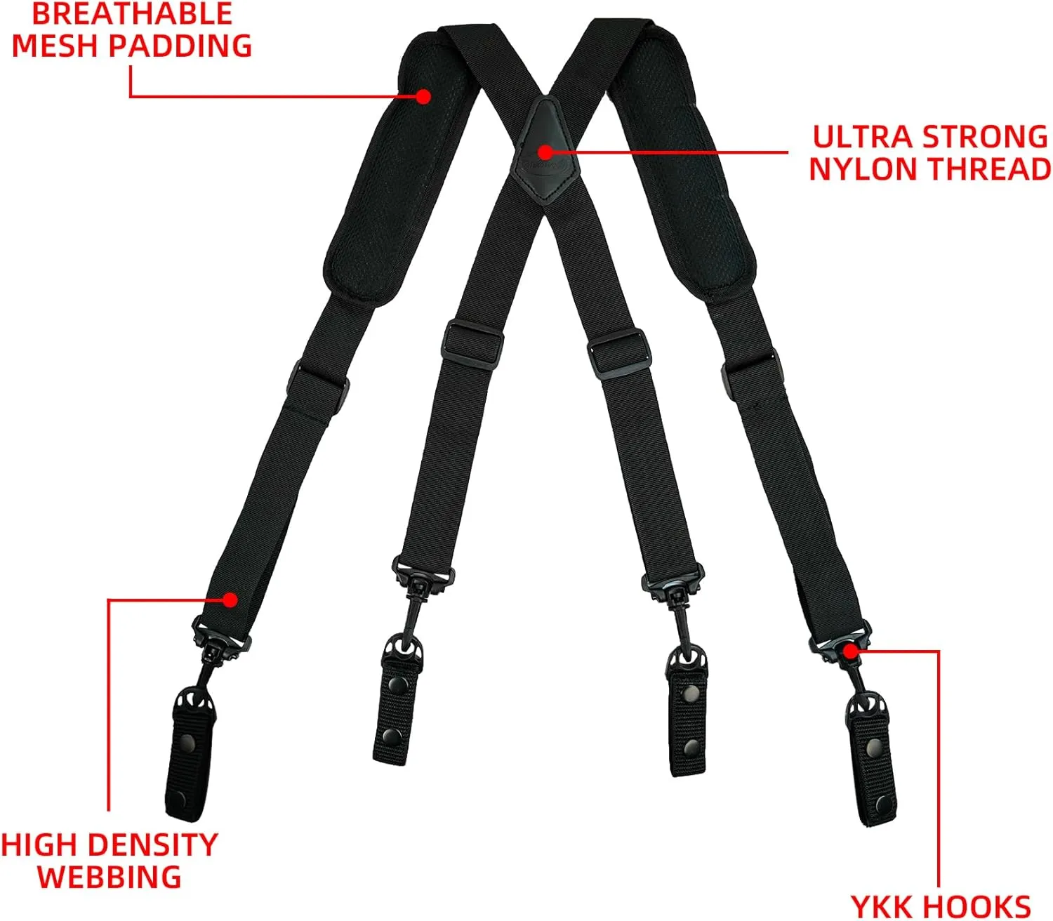 MELOTOUGH Tactical Suspenders Duty Belt Police Suspenders for Law Enforcement Belt with Padded Adjustable Shoulder