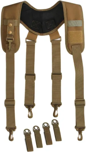 MELOTOUGH Tactical Suspenders for Duty Belt Harness Police Suspenders Duty belt Padded Adjustable Tool Belt Suspenders