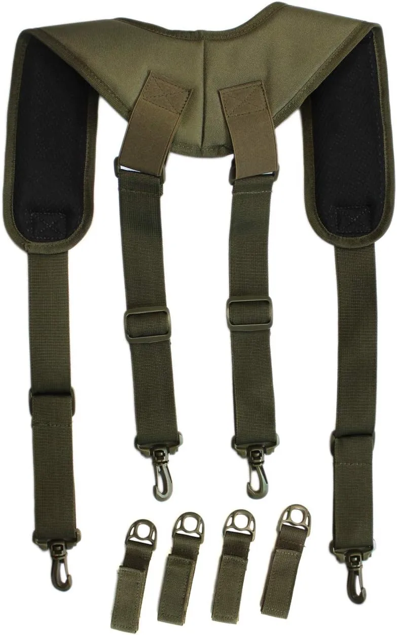 MELOTOUGH Tactical Suspenders for Duty Belt Harness Police Suspenders Duty belt Padded Adjustable Tool Belt Suspenders