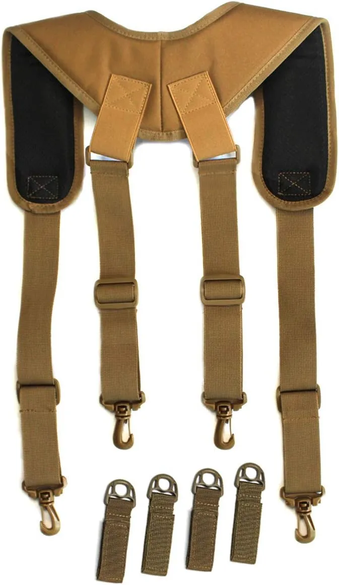 MELOTOUGH Tactical Suspenders for Duty Belt Harness Police Suspenders Duty belt Padded Adjustable Tool Belt Suspenders
