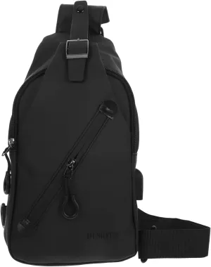 Men Sling Backpack with Charging Port Durable Chest Daypack for Outdoor Activities Lightweight and Fashionable Crossbody Bag