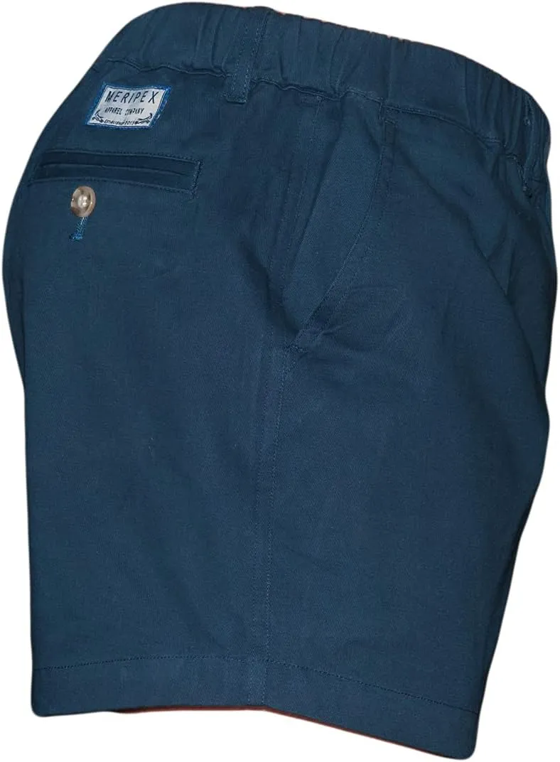 Men's 4" Inseam Elastic-Waist Casual Stretch Short Shorts