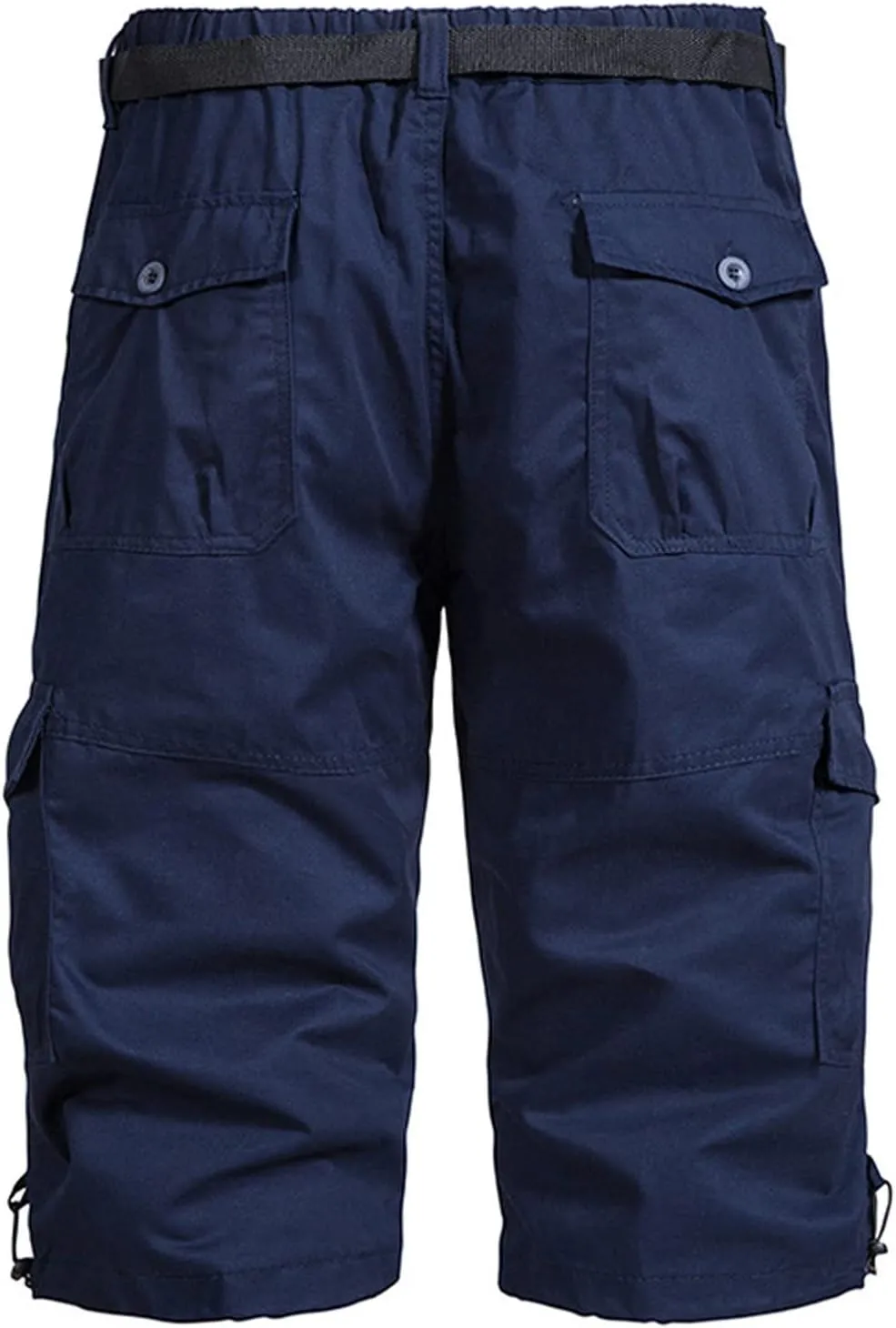 Men's Below Knee Long Shorts, Summer Loose Work Cargo Short Pants Twill Military with Pockets