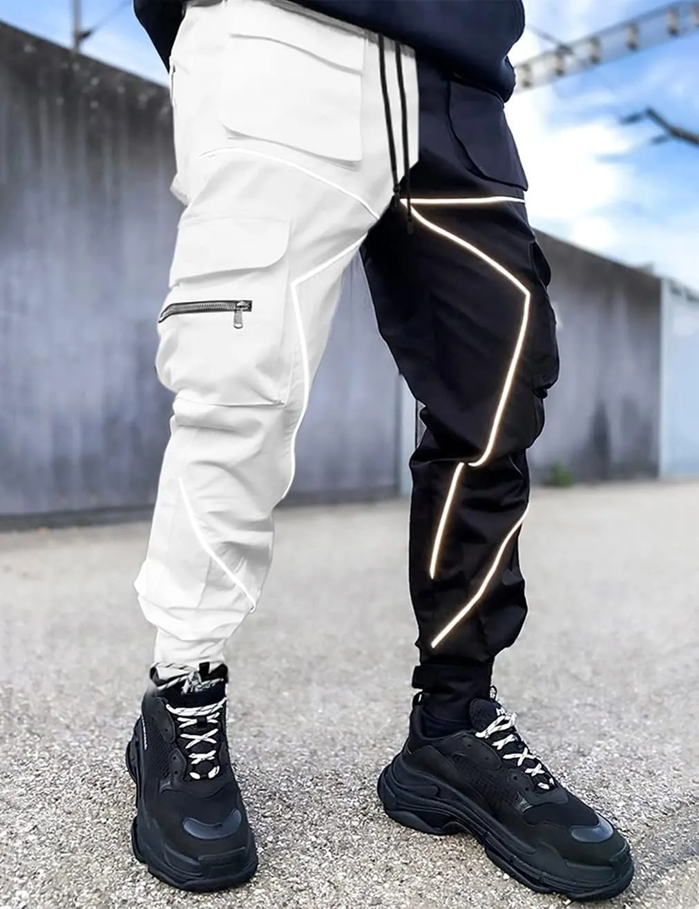 Mens Cargo Pants Hip Hop Techwear Harem Pant Jogger Sweatpants with Pockets Jogging Punk