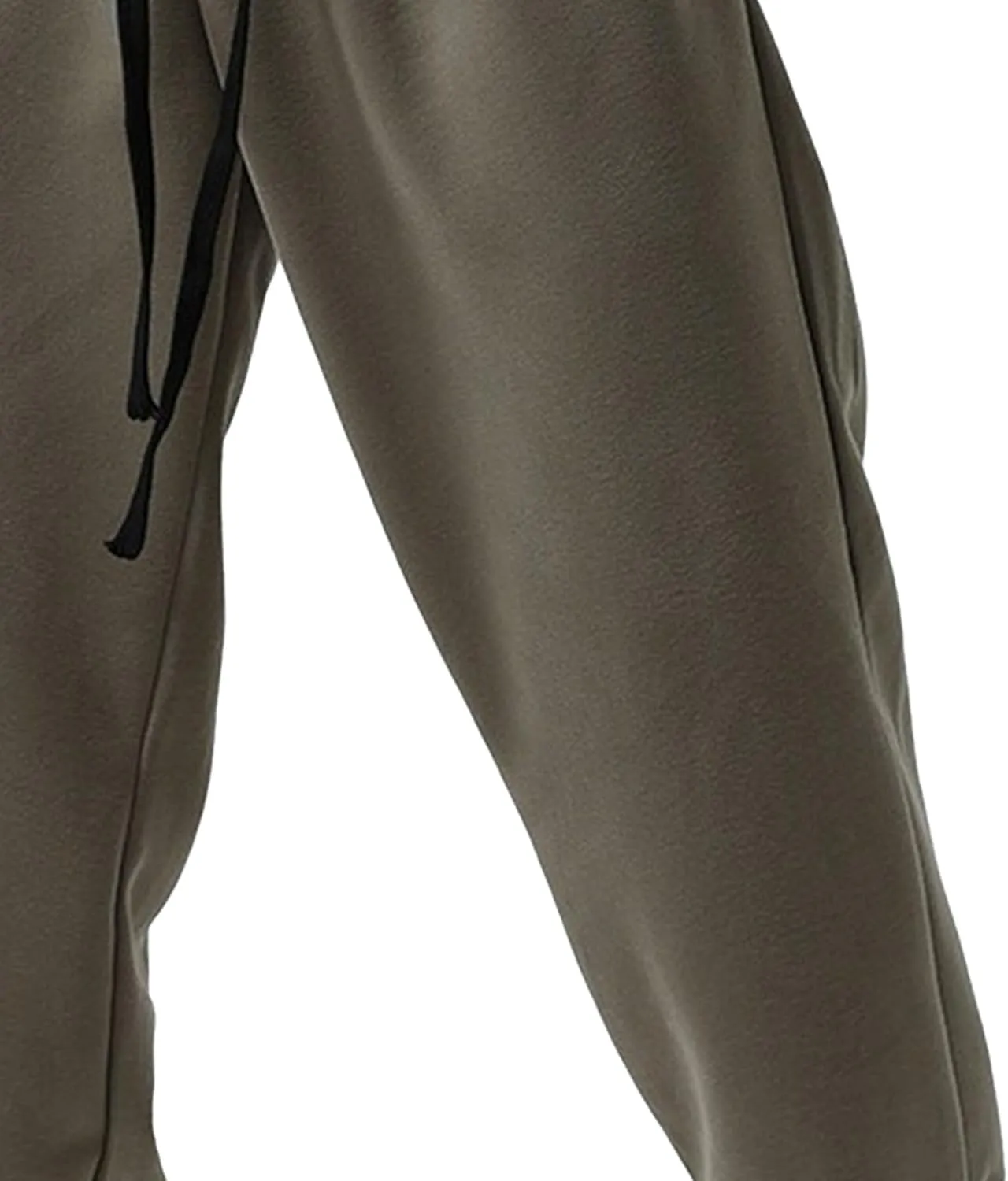 Men's Cotton Stretch Solid Workout Pants Elastic Waist Joggers Athletic Trousers Basic Drawstring Baggy Pants