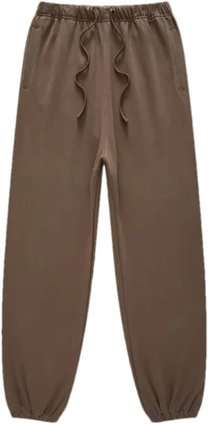 Men's Heavy Weight Solid Sweatpants Elastic Waist Loose Fit Casual Sport Joggers Streetwear