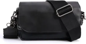 Men's Leather Shoulder Crossbody Bag, Daytime Small Wallet Backpack, Anti-theft Travel Chest Bag with