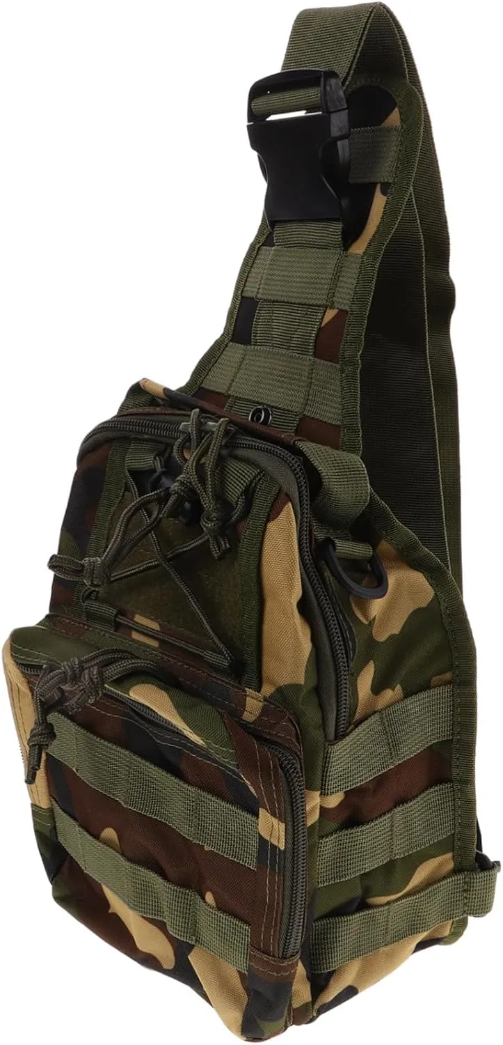Mens Lightweight Camouflage Crossbody Bag Outdoor Chest Bag Multi-compartment for Sporting Clays Hunting Travel