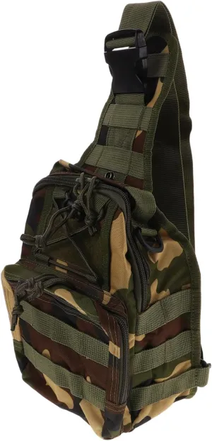 Mens Lightweight Camouflage Crossbody Bag Outdoor Chest Bag Multi-compartment for Sporting Clays Hunting Travel