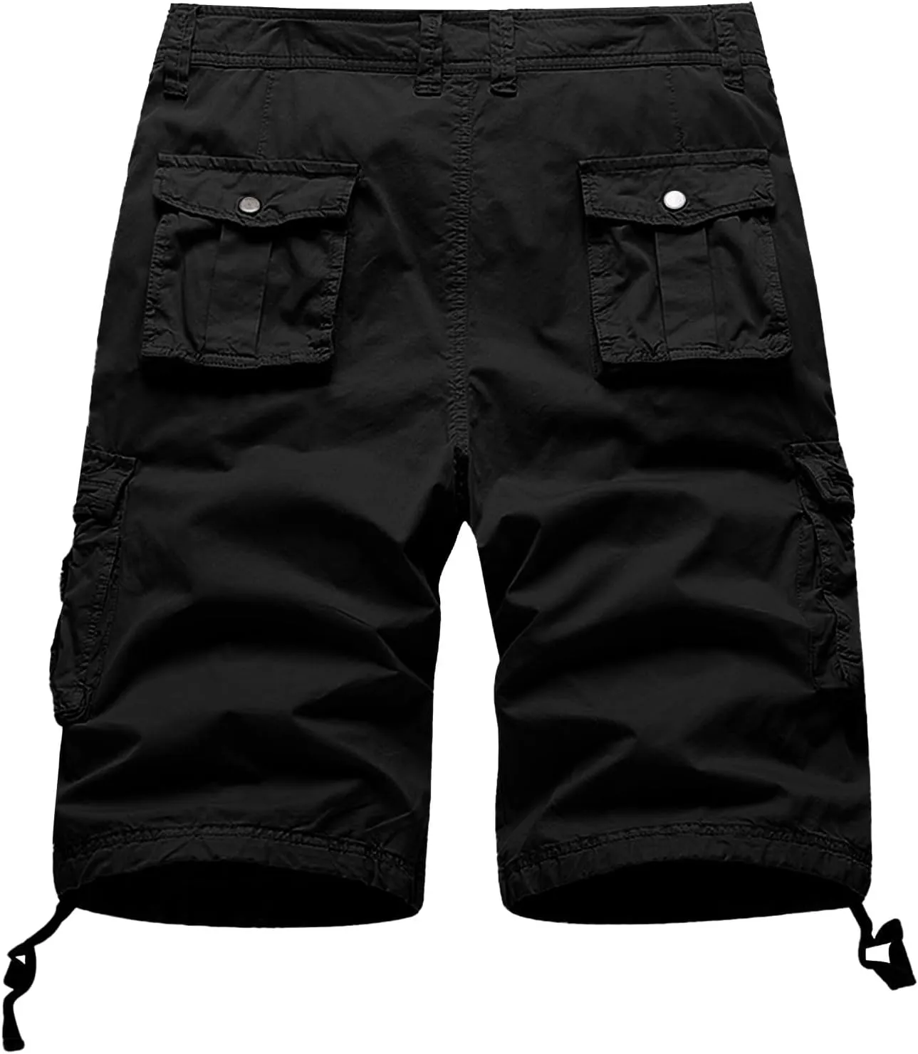 Mens Lightweight Hiking Shorts Loose Fit Solid Cotton Multi Pockets Cargo Shorts Big and Tall Plus Size Work Shorts