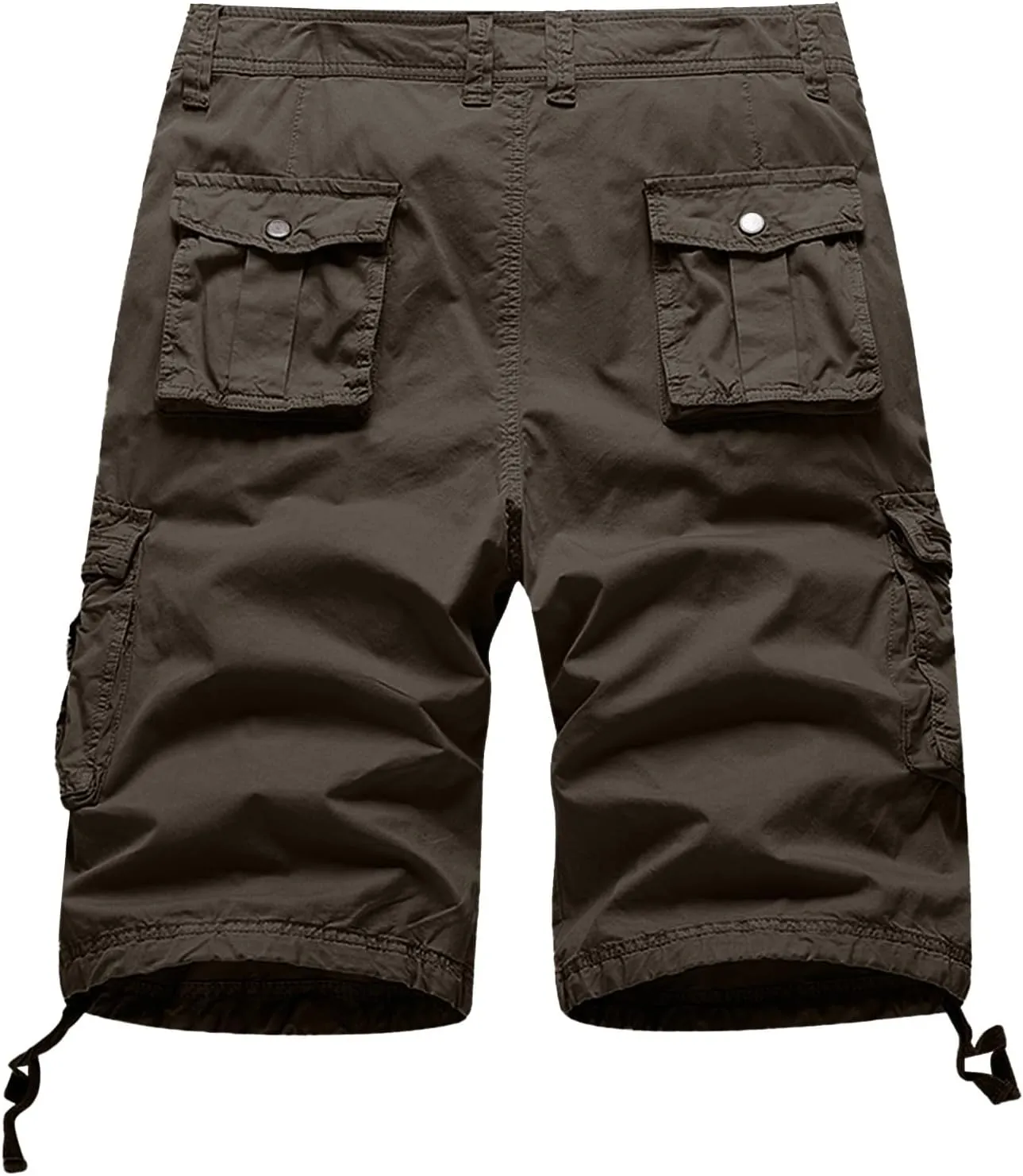 Mens Lightweight Hiking Shorts Loose Fit Solid Cotton Multi Pockets Cargo Shorts Big and Tall Plus Size Work Shorts