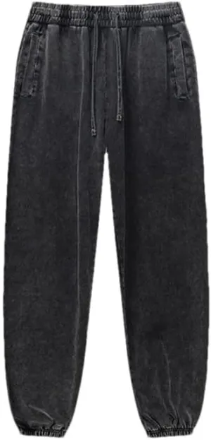 Men's Retro Loose Sweatpants Elastic Waist Casual Solid Sport Joggers Full Length Pants