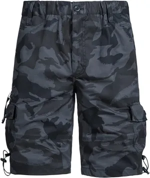 Mens Shorts Cargo Multi Pocket Casual Work Shorts Solid Color Lightweight Hiking Shorts for Fishing Hiking