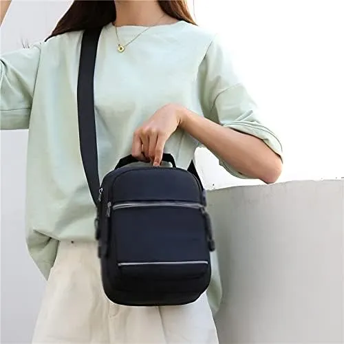 Men's Shoulder Bags Oxford Crossbody Bags for Men Outdoor Multifunction Travel Waterproof Phone Shoulder Bag(Green)