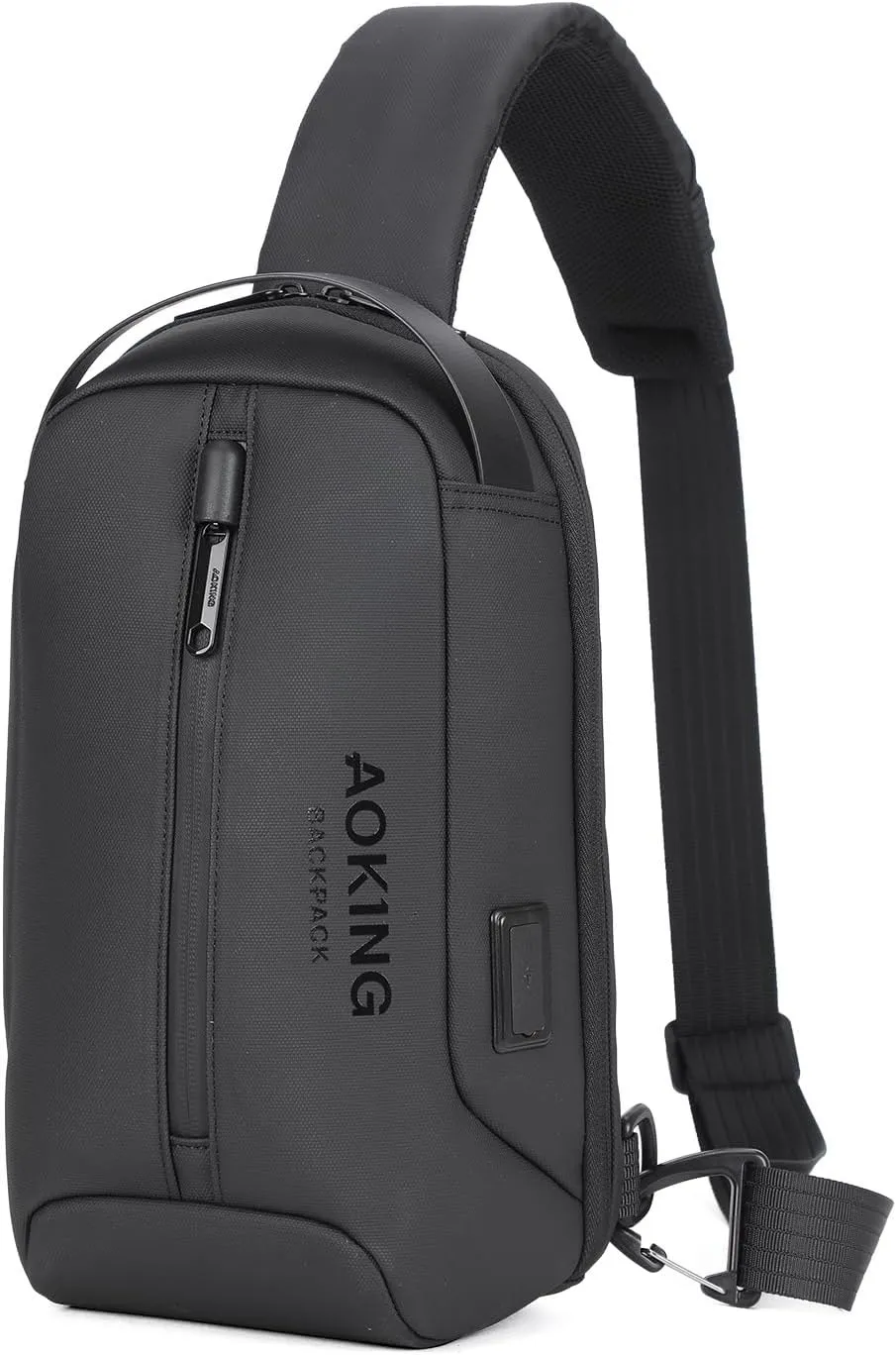 Mens Sling Bag for Men, Waterproof Mens Crossbody Bag, Casual Sling Backpack for Men and Women, Lightweight Shoulder Bags Crossbody for Men with USB Charging Port