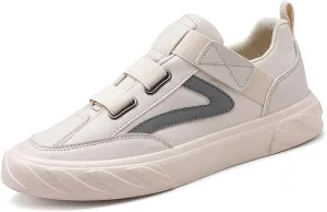 Men's Slip-On Platform Sneakers - Flat Sole Athletic Shoes with Non-Slip Rubber Bottom Lightweight Comfort for Casual Walking Durable Design for Daily Commuting & Outdoor Activities