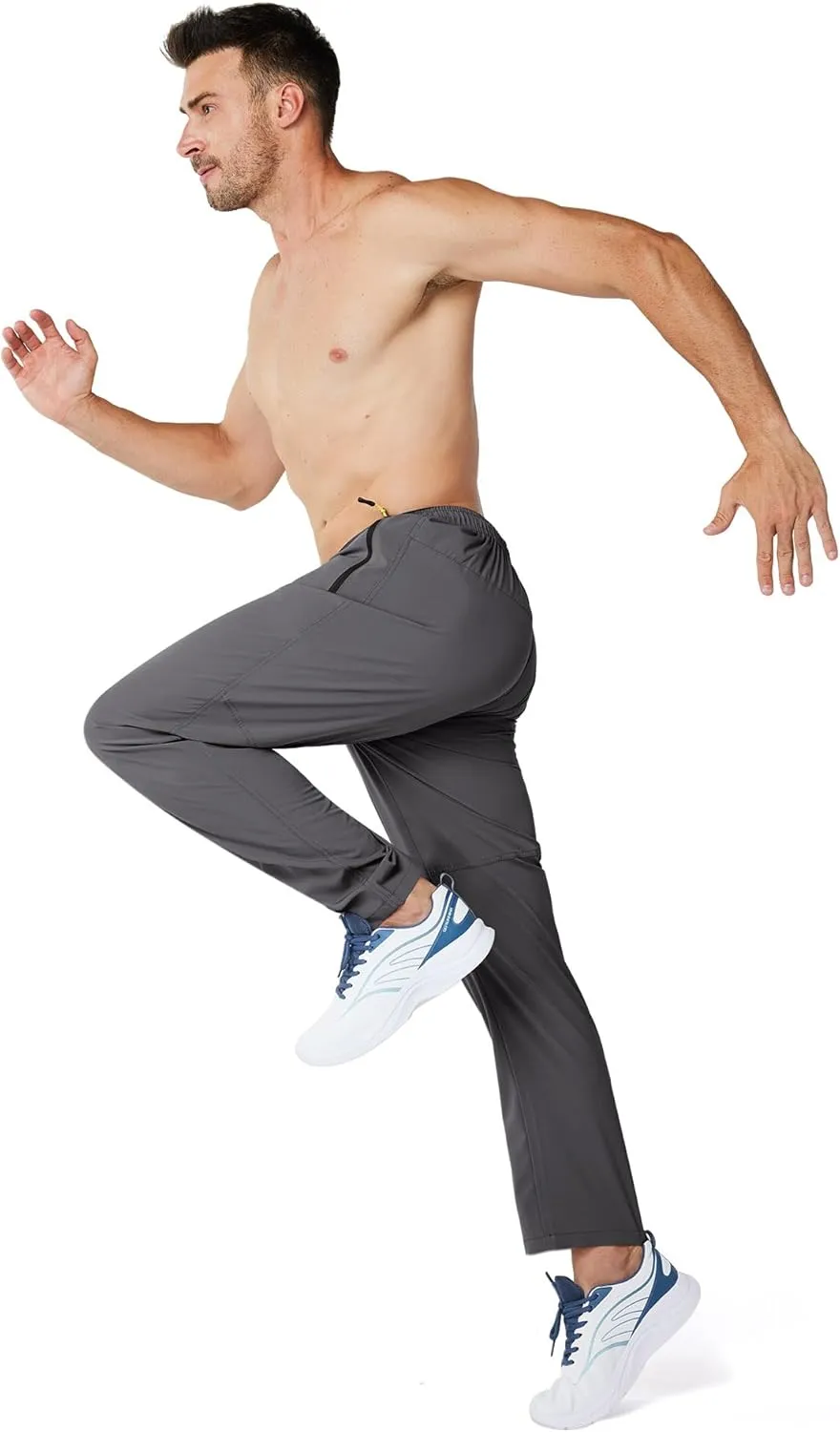Men's Sweatpants Lightweight Workout Pants with Zipper Pockets Elastic Waist Athletic Pants for Men Exercise Jogging Hiking