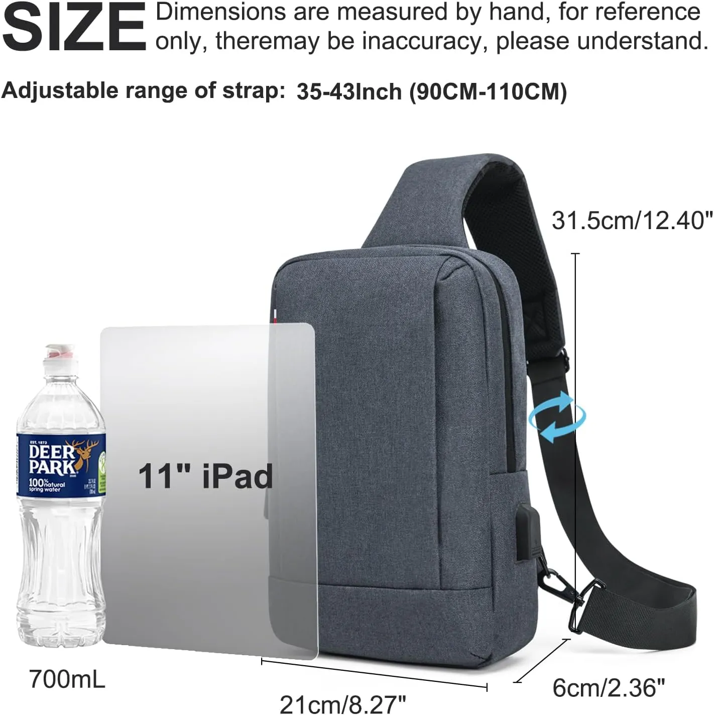 Messenger Bag Sling Bag Crossbody Shoulder Bag for Men Women Travel Work Satchel Bags