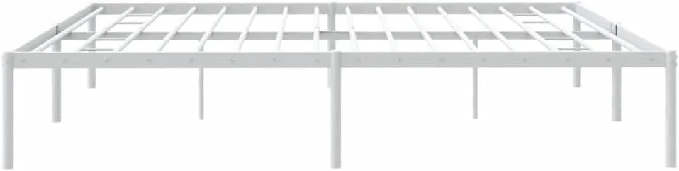 Metal Bed Frame Bed Frame Queen,Floating Bed Frame,zinus Queen Bed Frame,Queen Platform Bed Frame,White 72"x83.9"