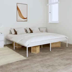 Metal Bed Frame Bed Frame Queen,Floating Bed Frame,zinus Queen Bed Frame,Queen Platform Bed Frame,White 72"x83.9"